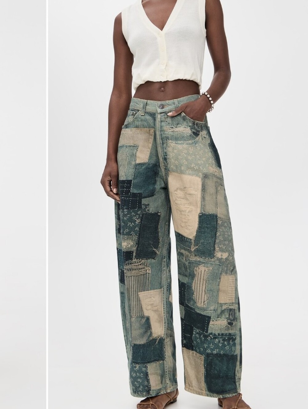 NWT FREE PEOPLE X WE THE FREE ILLUSION RELAX FIT JEANS- SIZE 30 - Picture 1 of 9